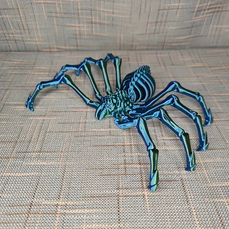 3D Printed Large Spider - Blue Green