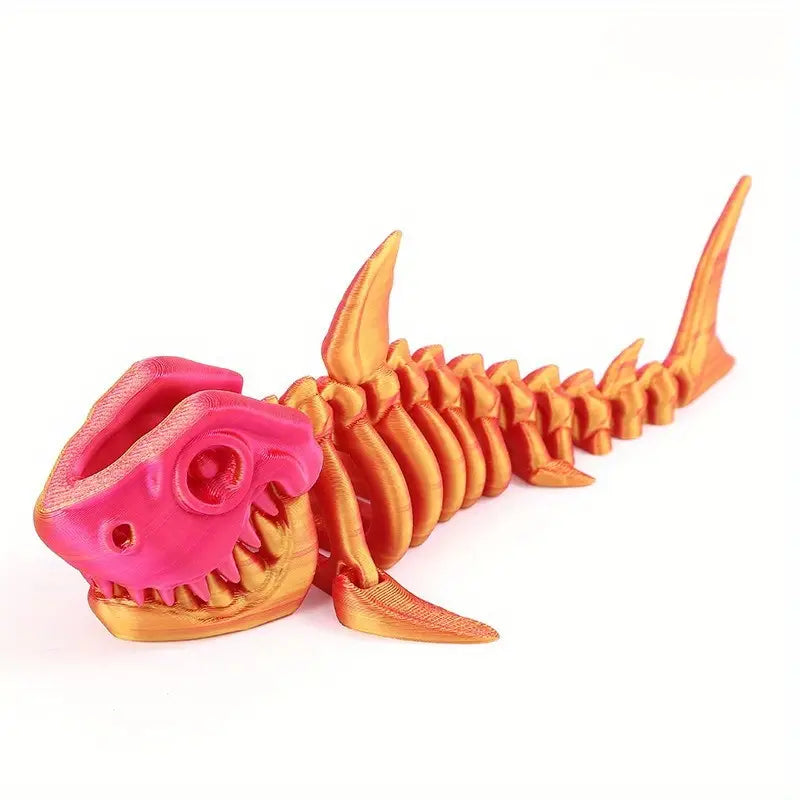 3D Printed Shark Skeleton - Laser Red