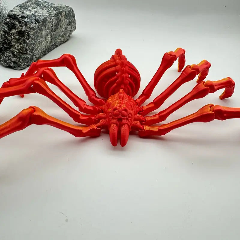 3D Printed large Spider - Golden Red