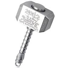 Metal Fidget Spinner - Silver Thor Hammer